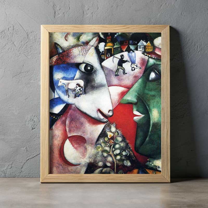 I and the Village by Marc Chagall Paint by Number - Surrealism Cubism Art