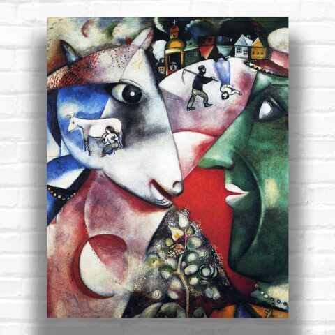 I and the Village by Marc Chagall Paint by Numbers - Surrealism Cubism Art
