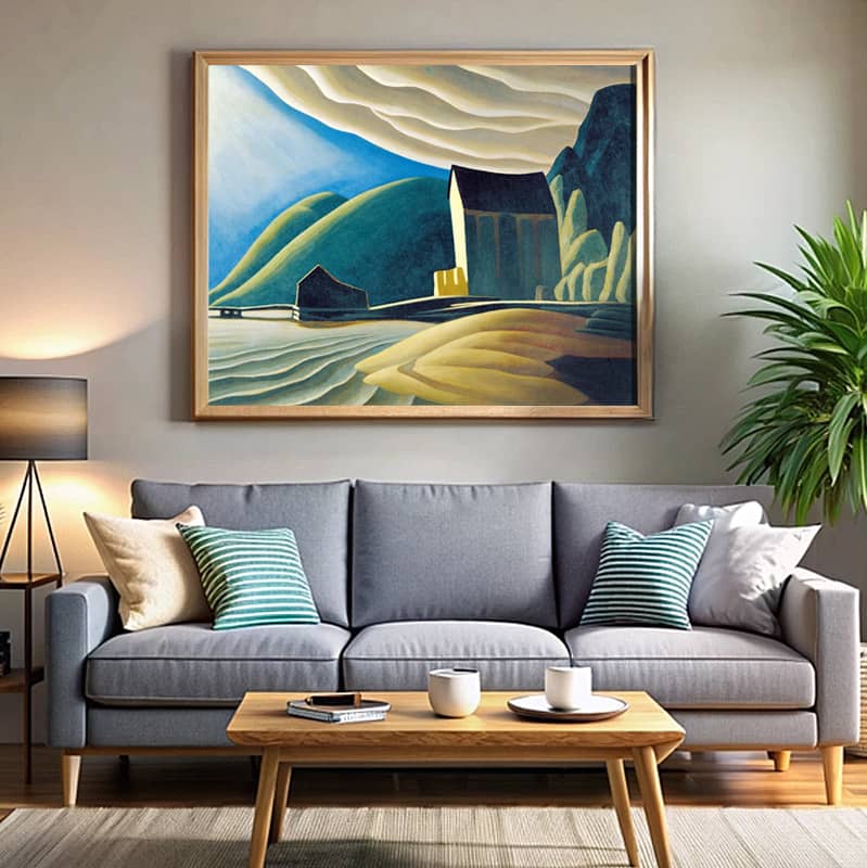 Ice House, Coldwell, Lake Superior by Lawren Harris Paint by Number - Art Deco Art