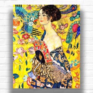 Lady with Fan by Gustav Klimt Paint by Number – Famous Painting