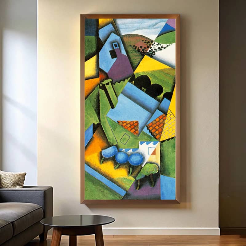 Landscape with House at Ceret by Juan Gris 1913 – Large Paint by Number