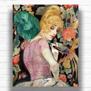 Lili with a Feather Fan by Gerda Wegener Paint by Numbers - Famous Artwork