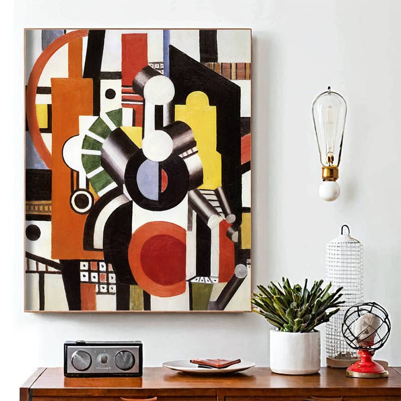 Machine Elements by Fernand Leger Paint by Number - Cubism Geometric Art