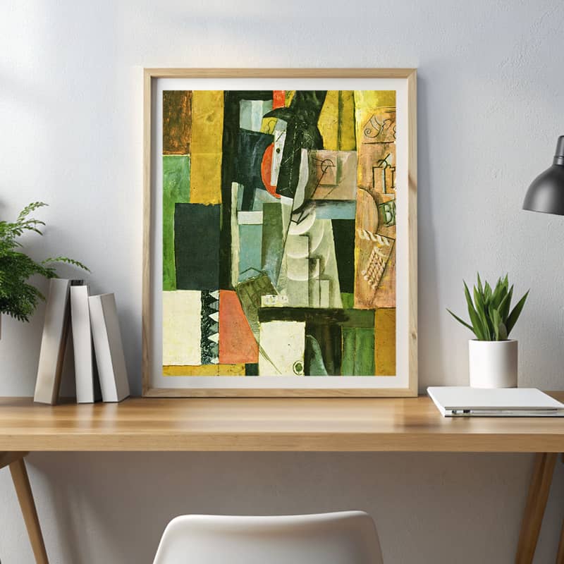 Man with Guitar by Pablo Picasso Paint by Number - Famous Geometric Painting