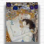 Mother and Child by Gustav Klimt Paint by Numbers - Famous Art Nouveau Artwork