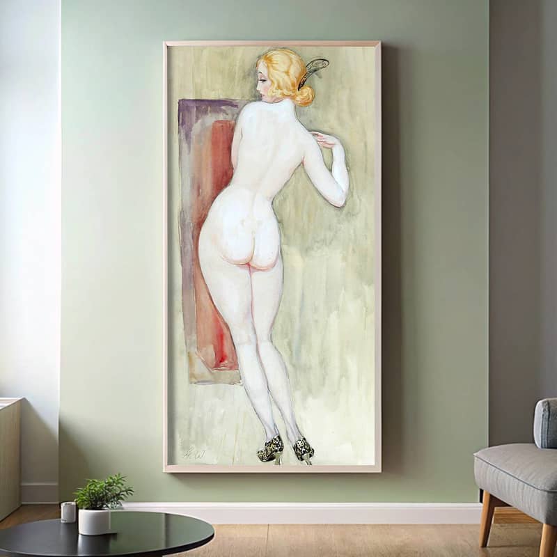 Naked from the Back by Gerda Wegener Paint by Numbers Kit – Large Nude Art Nouveau