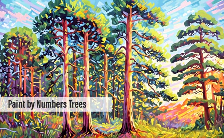 Paint by Numbers Trees