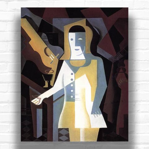 Pierrot by Juan Gris Paint by Numbers Kit – Famous Cubism Geometric Art