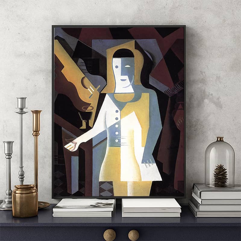 Pierrot by Juan Gris Paint by Numbers – Famous Cubism Geometric Art