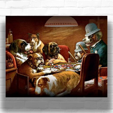 Pinched with Four Aces by Cassius Marcellus Coolidge Paint by Numbers - Dog Poker Art