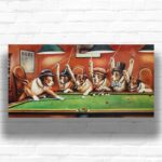 Pool Game by Cassius Marcellus Coolidge Paint by Number – Dogs Playing Pool Art