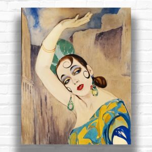 Portrait Af Carina Ari by Gerda Wegener Paint by Numbers - Art Deco Dance Art