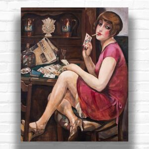 Queen of Hearts by Gerda Wegener Paint by Numbers – Art Deco Portrait of Lili