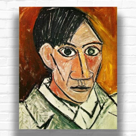 Self-Portrait by Pablo Picasso Paint by Numbers - Famous Cubism Portrait