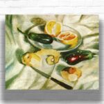 Still Life with Aubergines by Salvador Dali Paint by Numbers - Famous Artwork