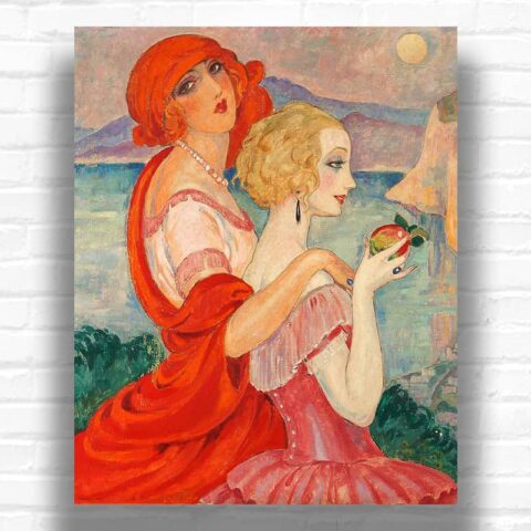 Sur la route d'Anacapri by Gerda Wegener Paint by Number – Art Deco Travel Scene
