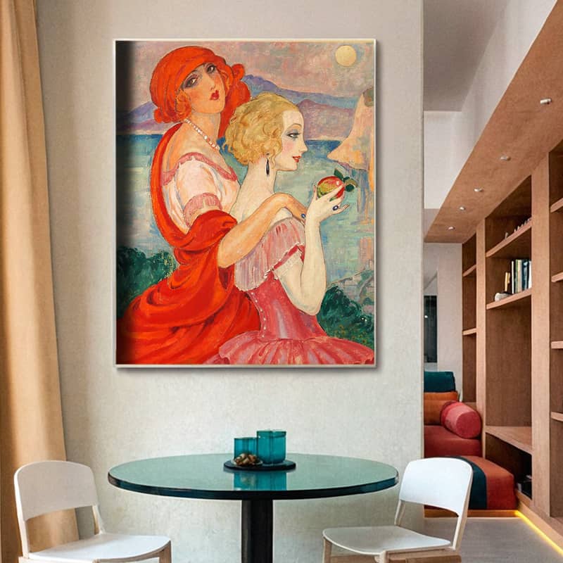 Sur la route d'Anacapri by Gerda Wegener Paint by Numbers – Art Deco Travel Scene