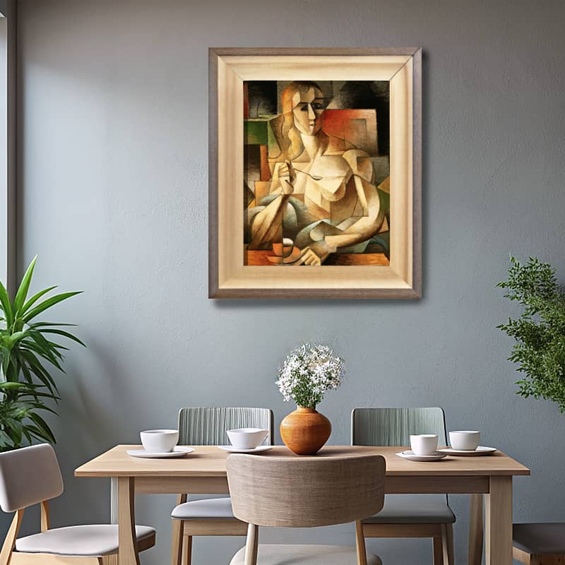 Tea Time by Jean Metzinger Paint by Number – Famous Cubist Portrait