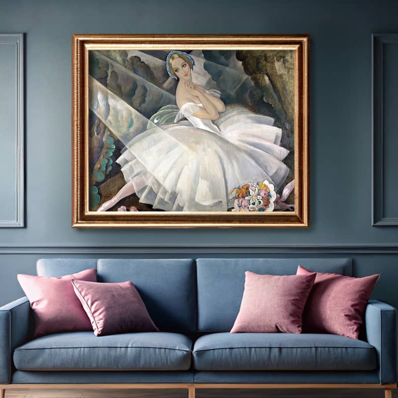 The Ballerina Ulla Poulsen in the Ballet Chopiniana by Gerda Wegener – Paint by Numbers Kit