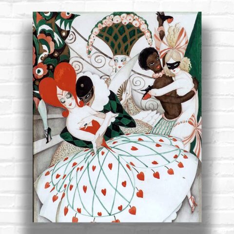 The Carnival by Gerda Wegener Paint by Numbers - Famous Art Nouveau Art