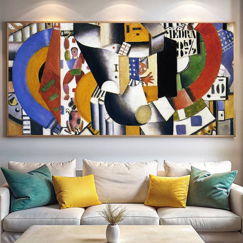 The Circus by Fernand Leger Paint by Numbers Kit - Large Geometric Cubism Art