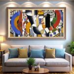 The Circus by Fernand Leger Paint by Numbers - Large Geometric Cubism Art