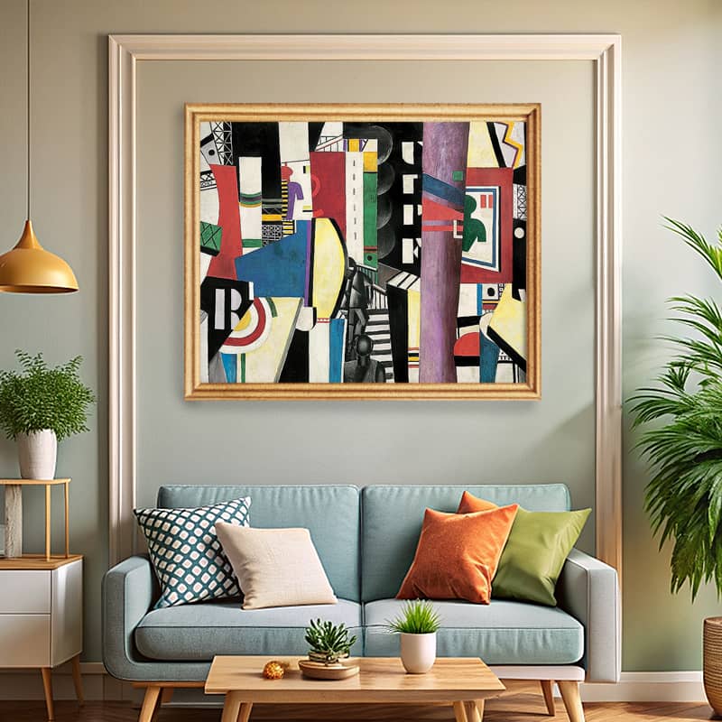 The City by Fernand Léger Paint by Number - Famous Geometric Cubism Art