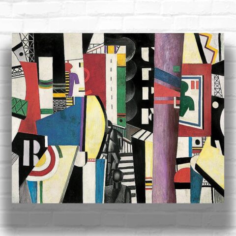The City by Fernand Léger Paint by Numbers - Famous Geometric Cubism Art