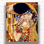The Kiss (Fragment) by Gustav Klimt Paint by Numbers - Famous Wall Art