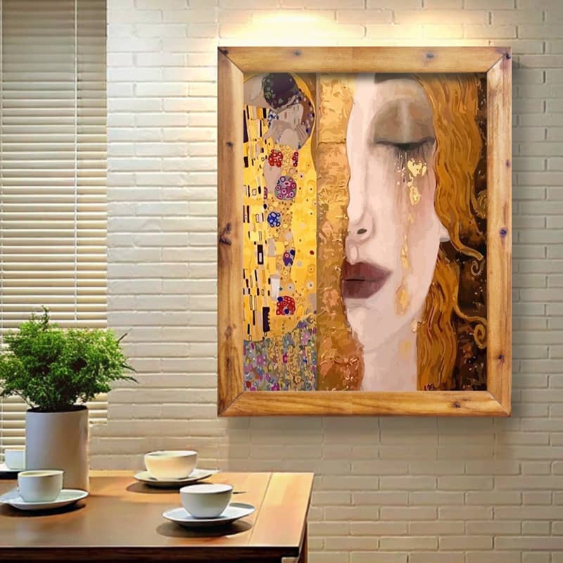 The Kiss and The Golden Tears Paint by Number – Iconic Romantic Artwork