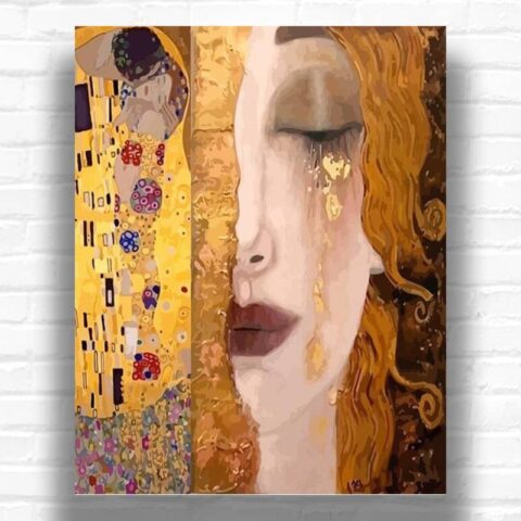 The Kiss and The Golden Tears Paint by Numbers – Iconic Romantic Artwork