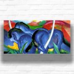 The Large Blue Horses by Franz Marc Paint by Number - Famous Art on Big Canvas