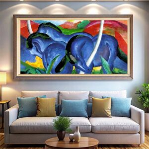 The Large Blue Horses by Franz Marc Paint by Numbers - Famous Art on Big Canvas