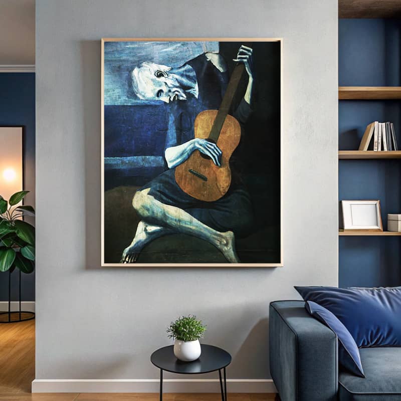 The Old Blind Guitarist by Pablo Picasso Paint by Number – Blue Period Art