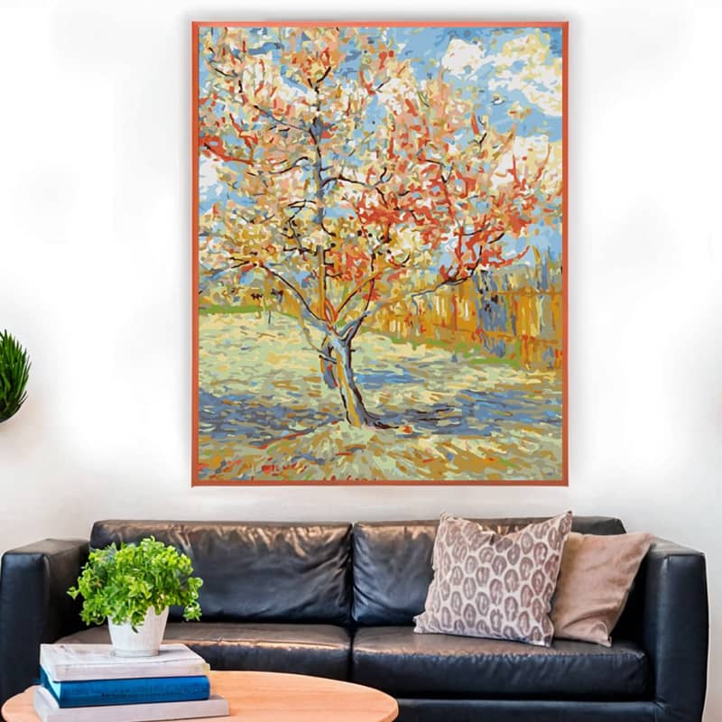 The Pink Peach Tree by Van Gogh Paint by Number – Famous Art