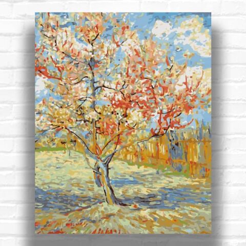 The Pink Peach Tree by Van Gogh Paint by Numbers – Famous Art