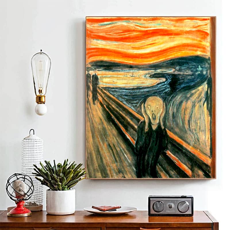 The Scream by Edvard Munch Paint by Number - Most Famous Expressionism Art