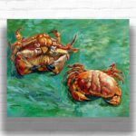 Two Crabs by Vincent van Gogh Paint by Numbers - Famous Seafood Artwork