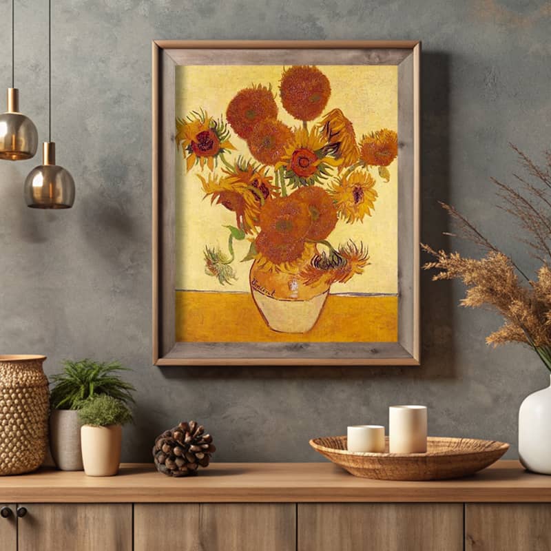 Vase with Fifteen Sunflowers by Van Gogh Paint by Number - Most Famous Art