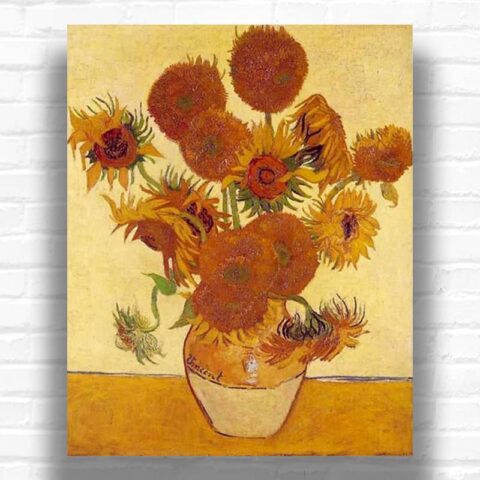 Vase with Fifteen Sunflowers by Van Gogh Paint by Numbers - Most Famous Art