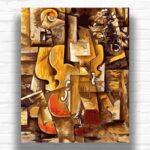 Violin and Grapes by Pablo Picasso Paint by Numbers - Famous Still Life Art
