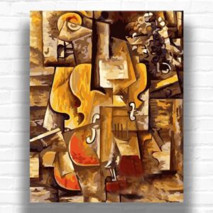 Violin and Grapes by Pablo Picasso Paint by Numbers - Famous Still Life Art