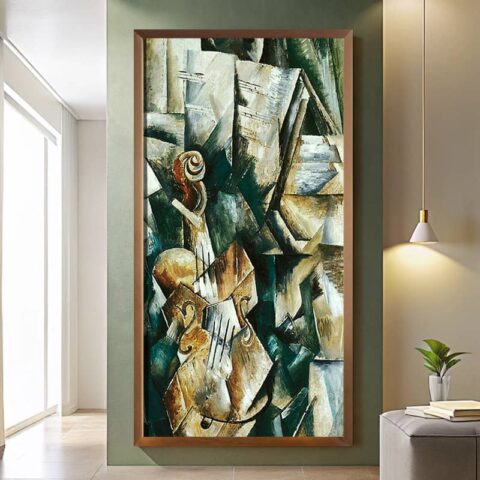 Violin and Palette by Georges Braque Paint by Numbers – Famous Art, Large Canvas