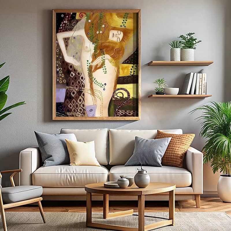 Water Serpents I by Gustav Klimt Paint by Number – Famous Artwork