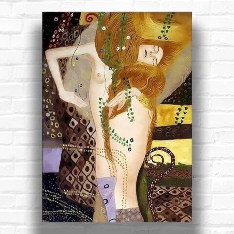 Water Serpents I by Gustav Klimt Paint by Numbers – Famous Artwork