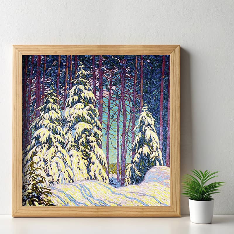 Winter Sunrise by Lawren Harris Paint by Number - Famous Forest Art