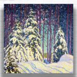 Winter Sunrise by Lawren Harris Paint by Numbers - Famous Forest Art