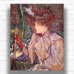 Woman with Gloves by Henri de Toulouse-Lautrec Paint by Numbers - Famous Art