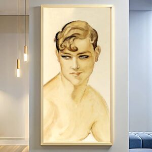 Young Man, Bare Chested by Gerda Wegener Paint by Numbers – Male Nude Portrait
