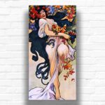 Autumn by Alphonse Mucha 1897 Paint by Number - Art Nouveau Large Wall Art
